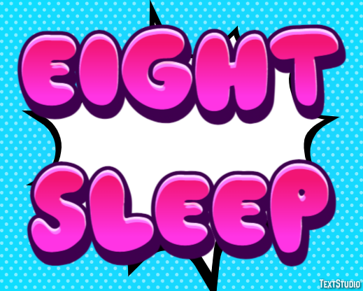 Eight Sleep Texteffekt