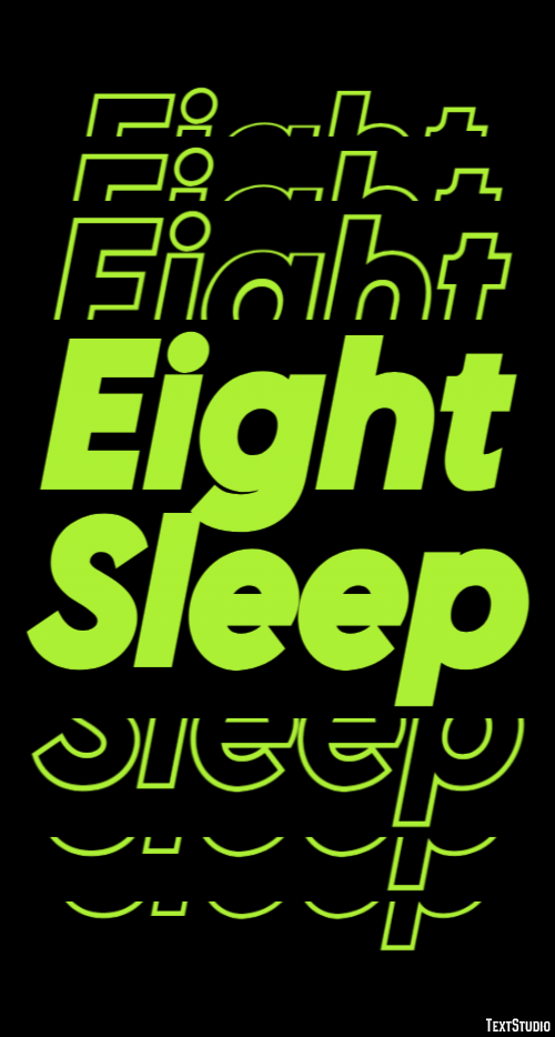 Eight Sleep Texteffekt