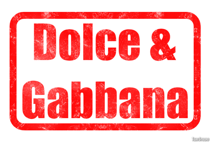 Dolce & Gabbana Effet de texte