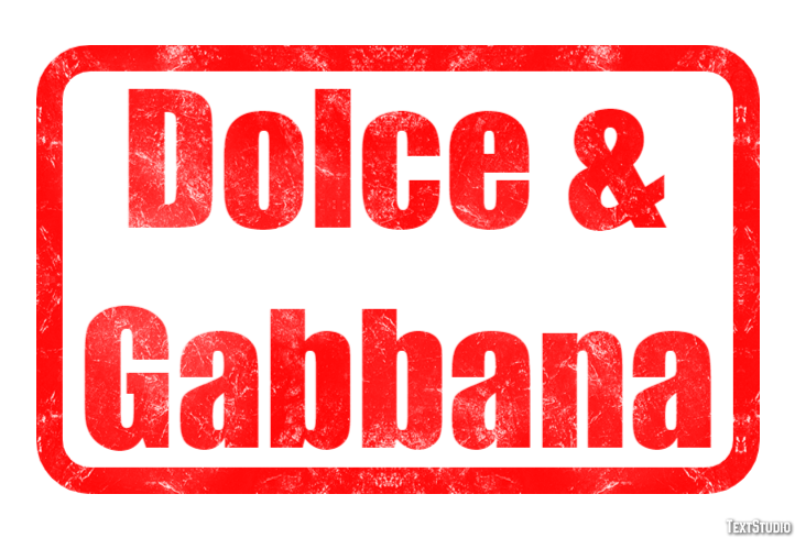 Dolce & Gabbana Effet de Texte