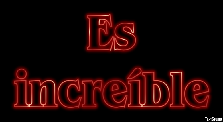 Es increíble Effetto testo