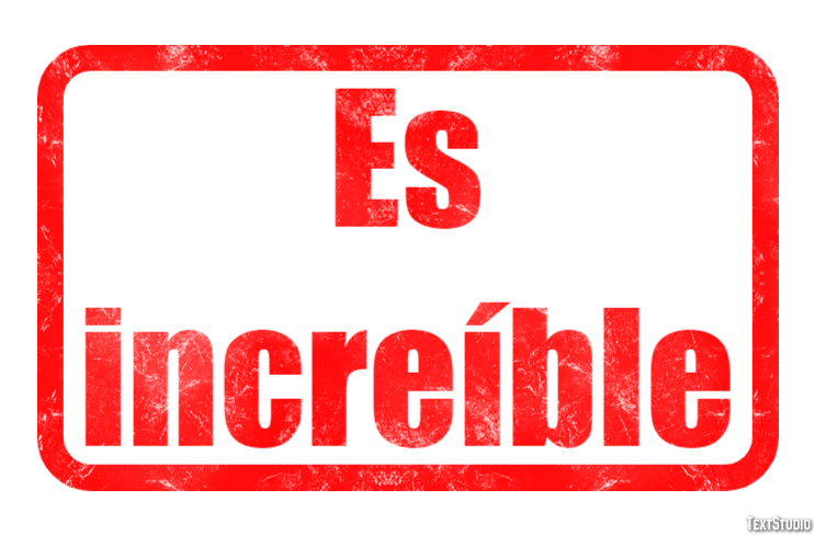 Es increíble Effetto testo