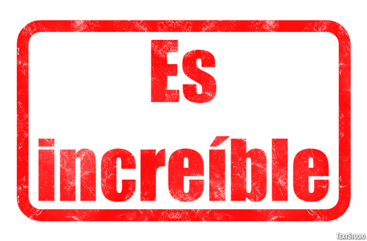 Es increíble Effetto testo