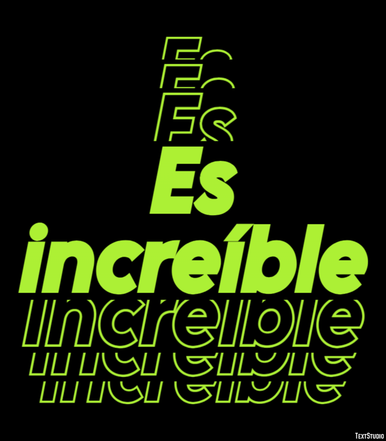 Es increíble Effetto testo