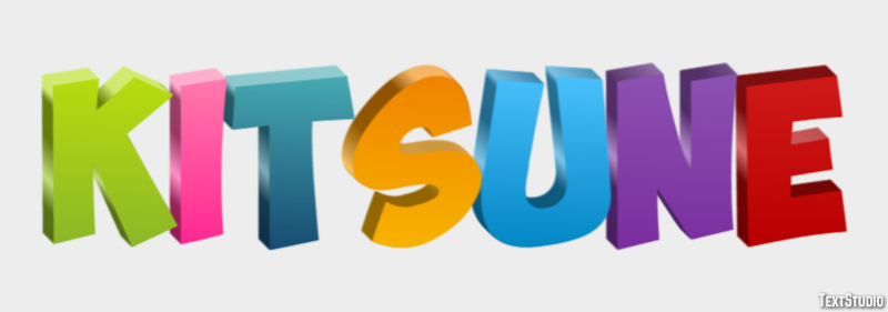キツネ Текстовый эффект