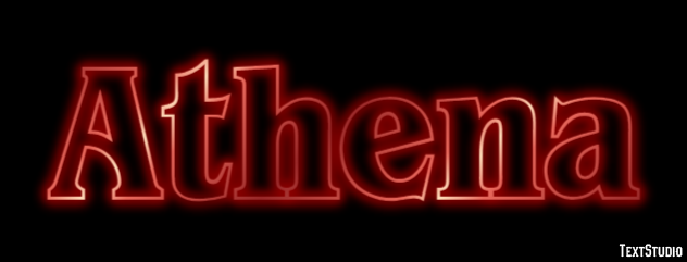 Athena Efekt tekstowy