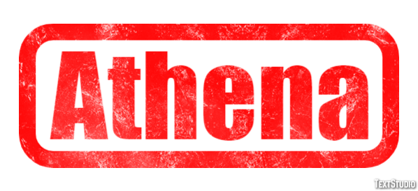 Athena Efekt tekstowy