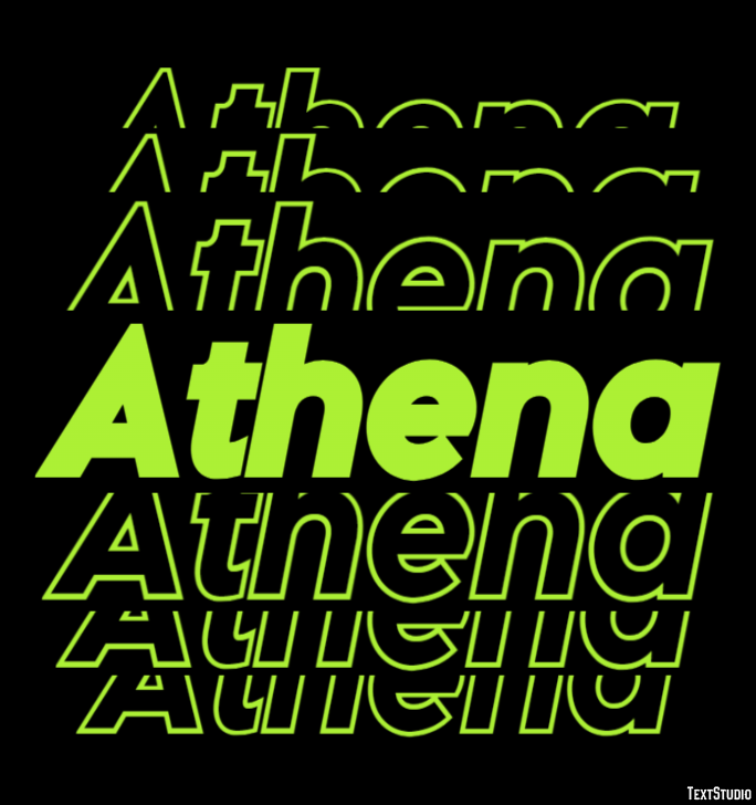 Athena Efekt tekstowy
