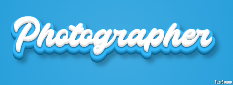 Photographer Efecto de Texto