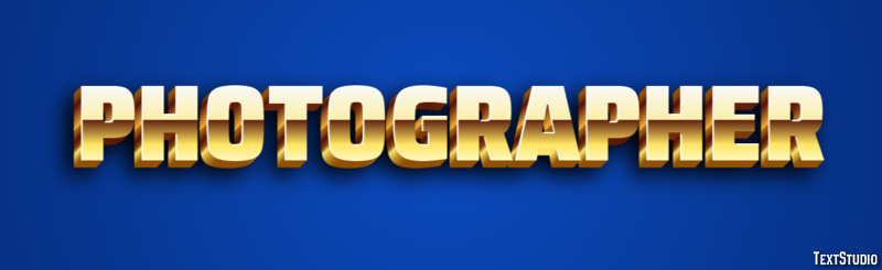 Photographer Efecto de Texto