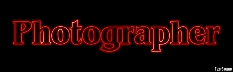Photographer Efecto de Texto