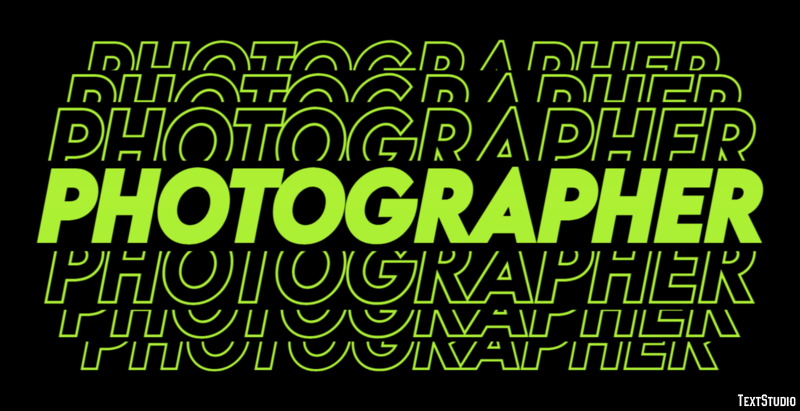 Photographer Efecto de Texto