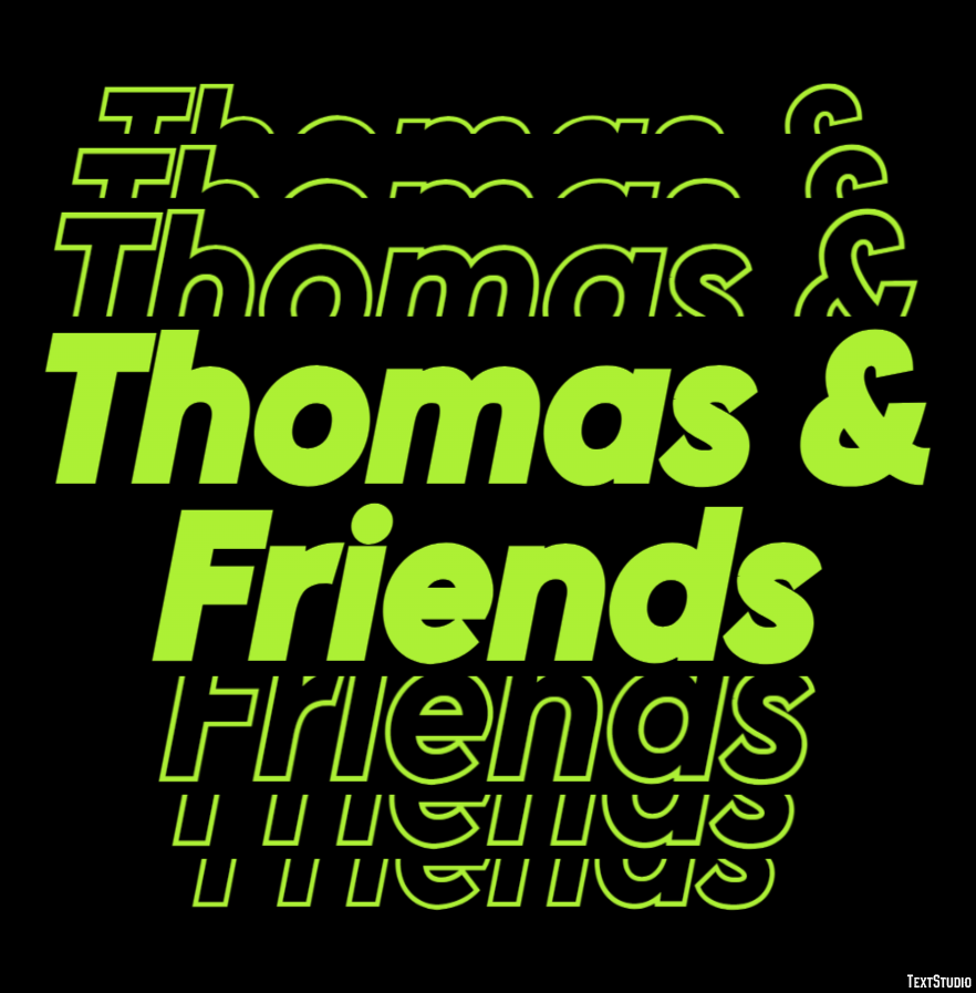 Thomas & Friends Texteffekt