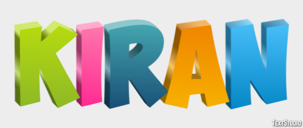Kiran Effetto testo