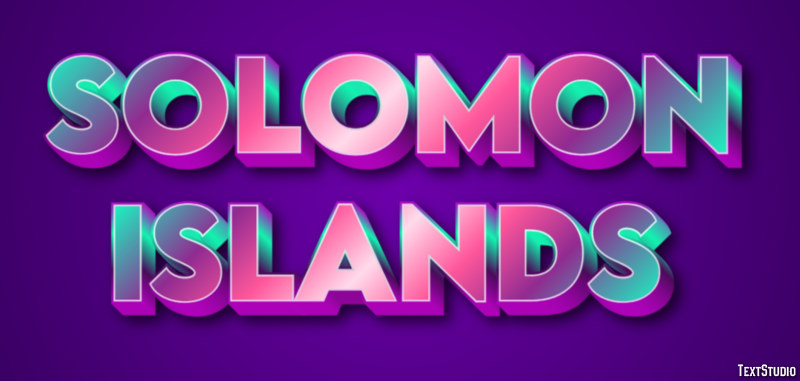 Solomon Islands Texteffekt