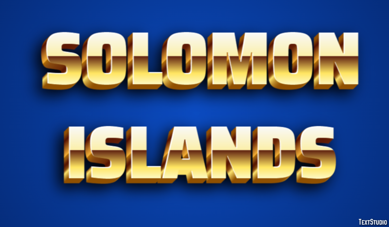 Solomon Islands Efecto de Texto