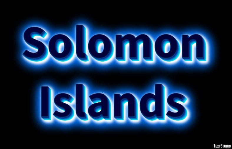 Solomon Islands テキスト効果