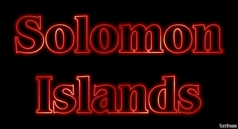 Solomon Islands Texteffekt