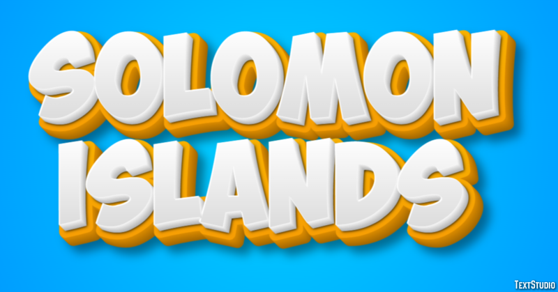 Solomon Islands Efecto de Texto