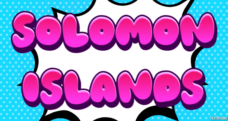 Solomon Islands Text effect