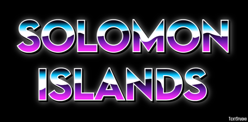 Solomon Islands Texteffekt