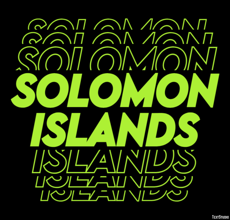 Solomon Islands Texteffekt