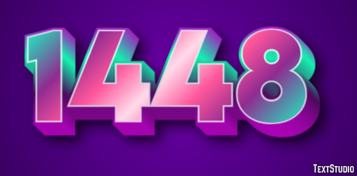1448 Tekst Effect
