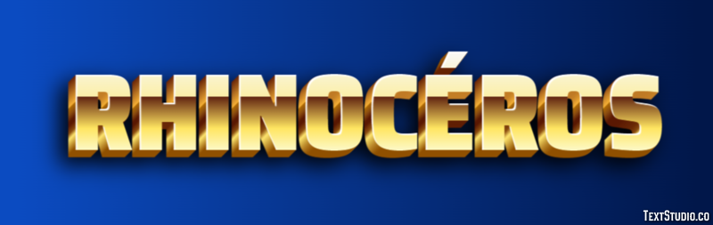 Rhinocéros Effet de texte