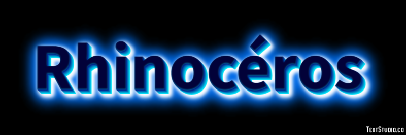 Rhinocéros Effet de texte