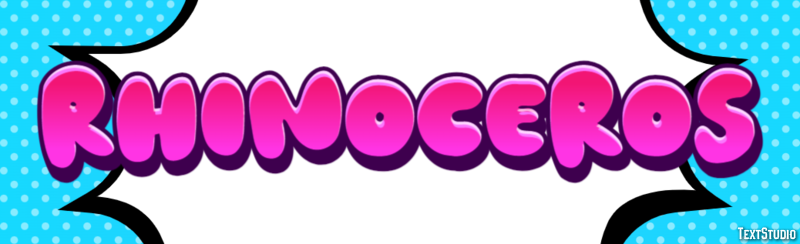 Rhinocéros Effet de texte