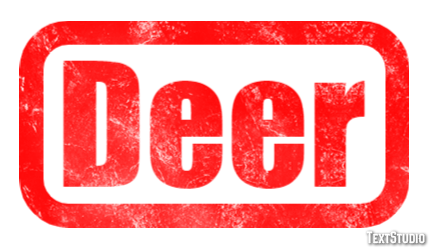 Deer Effetto testo