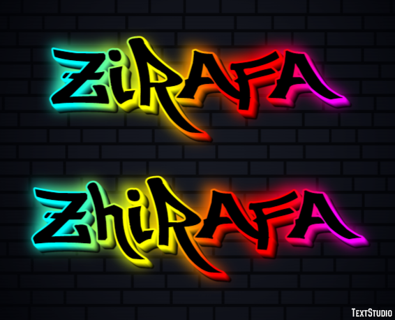 жирафа zhirafa Tekst Effect