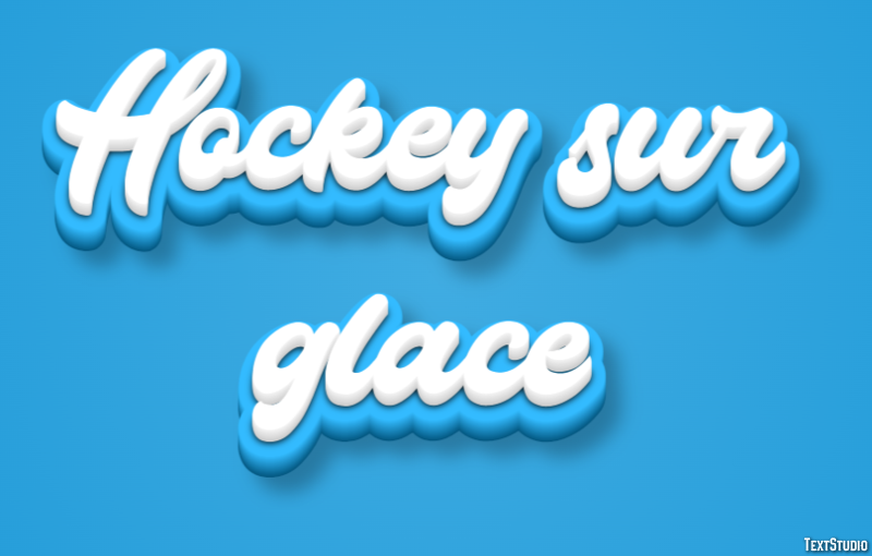 Hockey sur glace Effet de texte