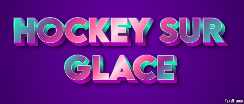 Hockey sur glace Effet de texte