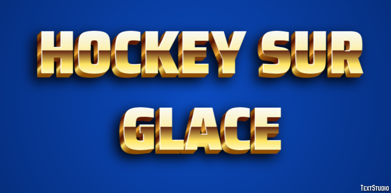 Hockey sur glace Efecto de Texto