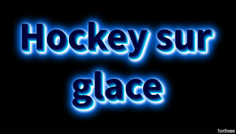 Hockey sur glace Effet de texte