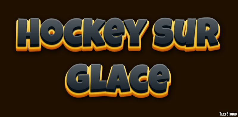 Hockey sur glace Effet de texte
