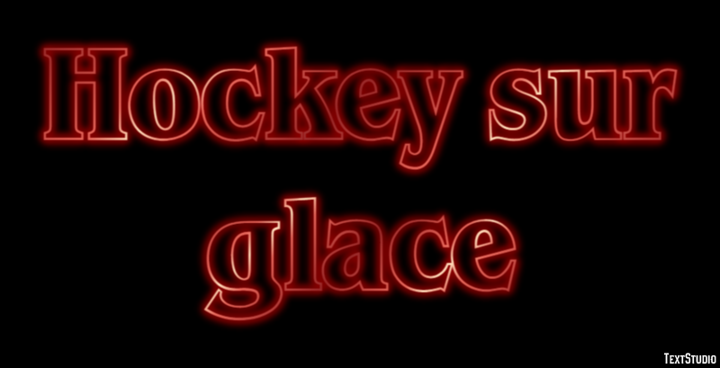 Hockey sur glace Efecto de Texto