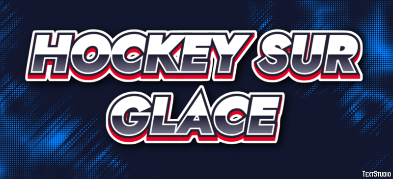 Hockey sur glace Effet de texte