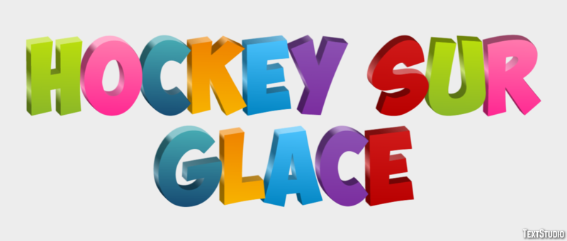 Hockey sur glace Effet de texte