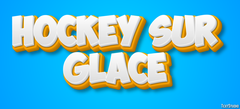 Hockey sur glace Effetto testo