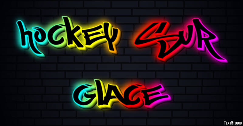 Hockey sur glace Effet de texte