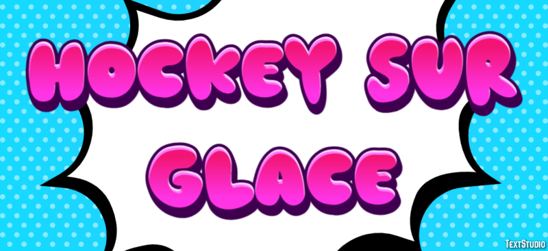 Hockey sur glace Effet de texte