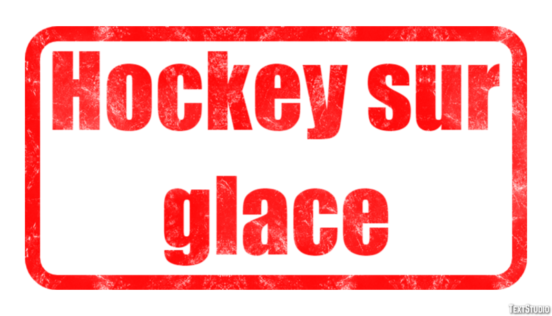 Hockey sur glace Effet de texte