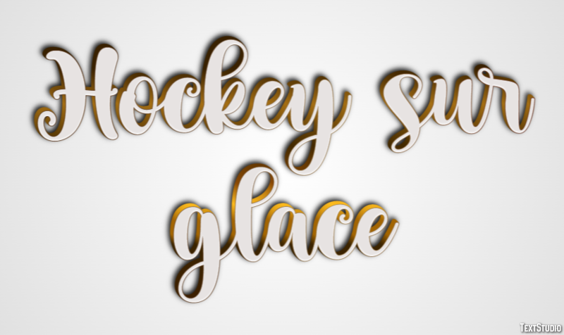 Hockey sur glace Effet de texte