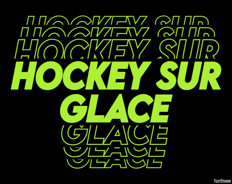 Hockey sur glace Efecto de Texto