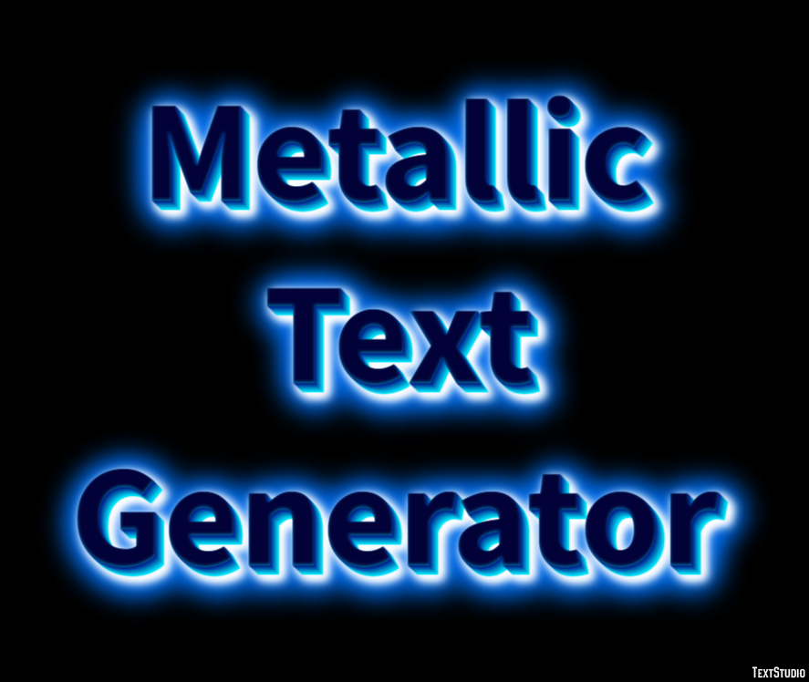 Metallic Text Generator Efeito de texto