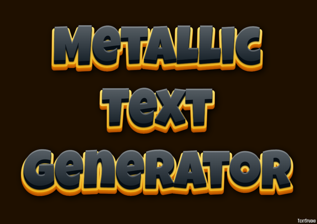 Metallic Text Generator Efeito de texto