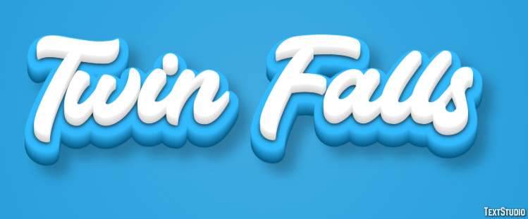 Twin Falls Texteffekt