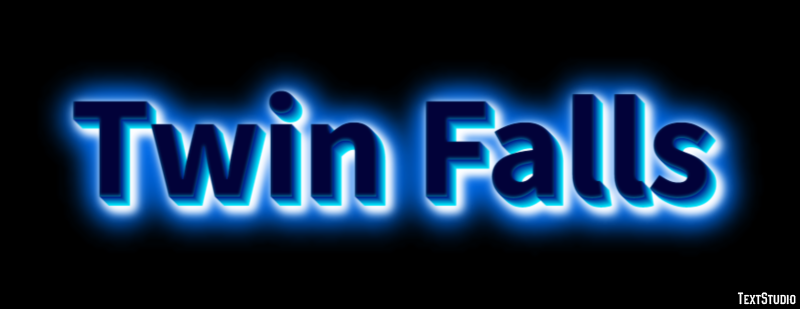 Twin Falls Texteffekt